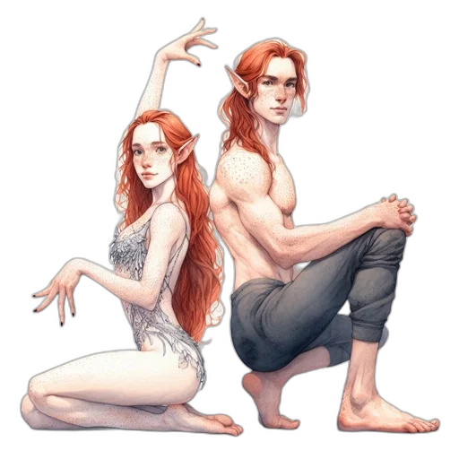 fantasy art, concept art, watercolor, pixel art transparent PNG cut-out