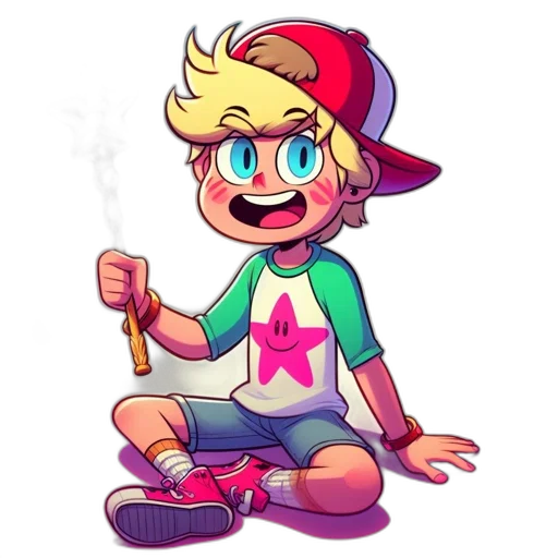 staff, hat, weapon, creature transparent PNG cut-out