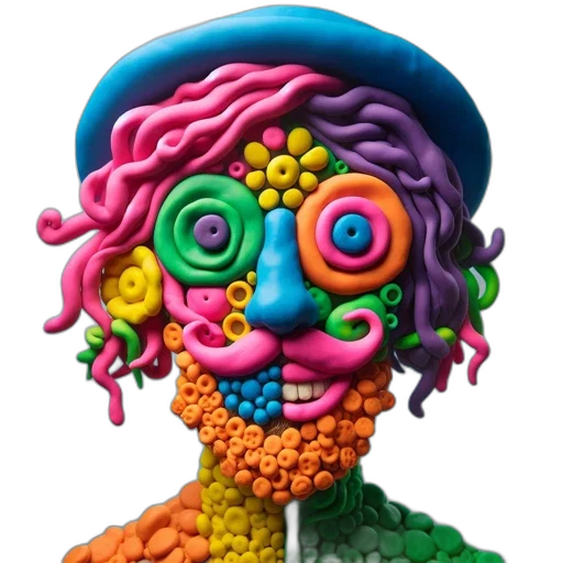 face, mask, food, 3d render transparent PNG cut-out