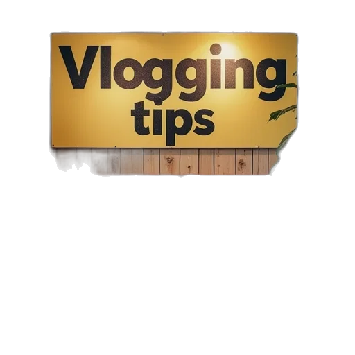 banner, says, vlogging, tips transparent PNG cut-out