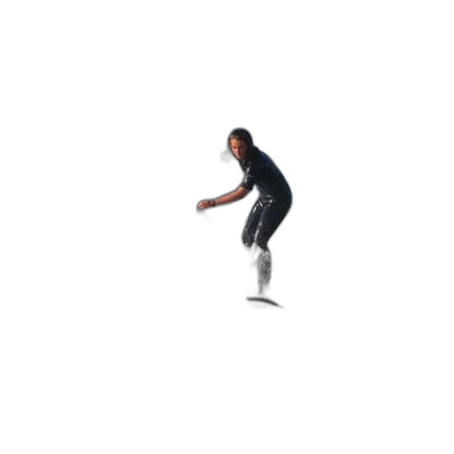 shoes, 3d render, surfer, black transparent PNG cut-out