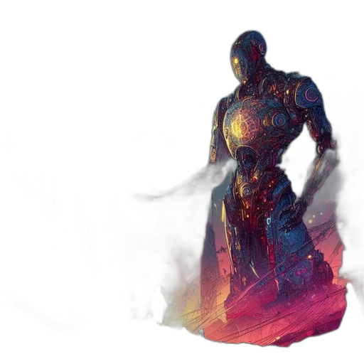 sword, robot, dress, weapon transparent PNG cut-out