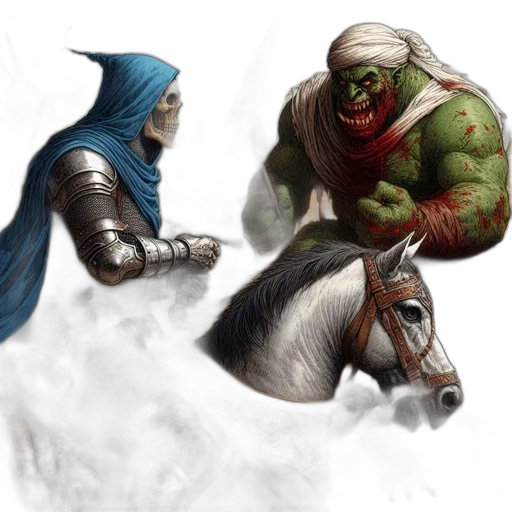 fantasy art, concept art, comic book art, photorealistic transparent PNG cut-out