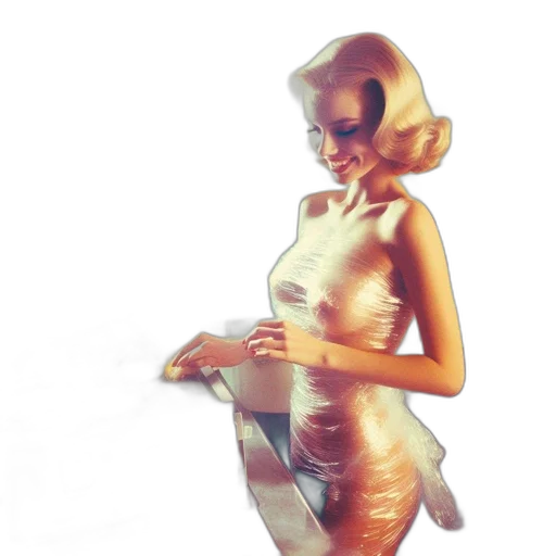 dress, robot, concept art, 3d render transparent PNG cut-out