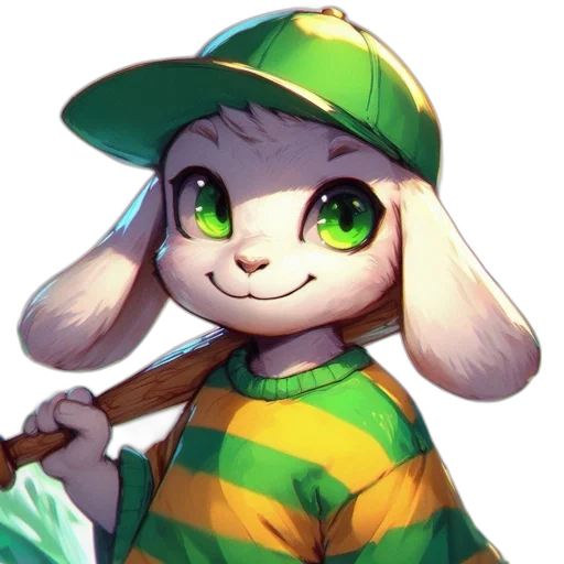 staff, hat, animal, creature transparent PNG cut-out