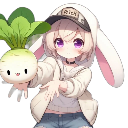 hat, creature, staff, animal transparent PNG cut-out