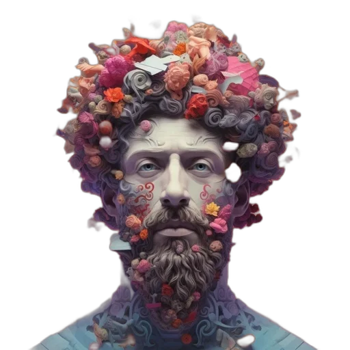 face, crown, mask, flower transparent PNG cut-out