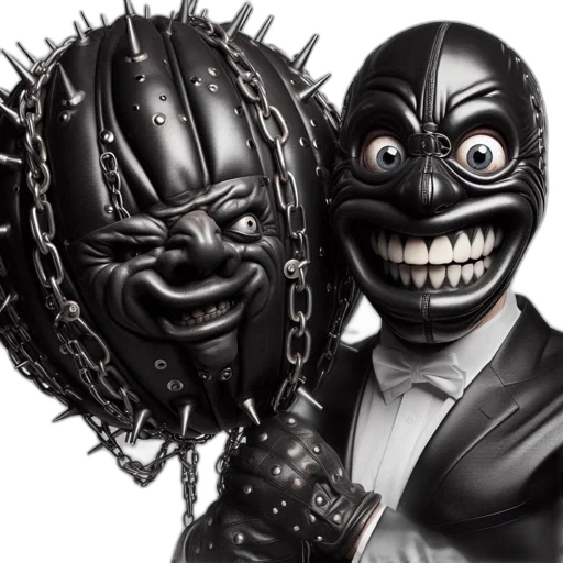 mask, face, crown, concept art transparent PNG cut-out