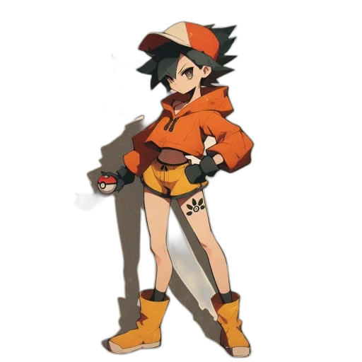 weapon, jacket, staff, hat transparent PNG cut-out