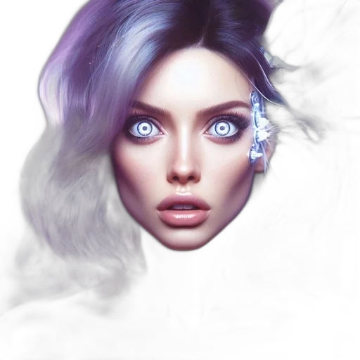 face, mask, robot, hair transparent PNG cut-out