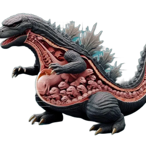 dragon, creature, animal, staff transparent PNG cut-out