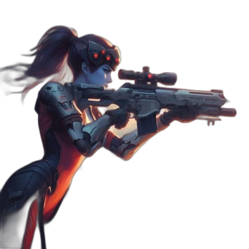weapon, robot, concept art, cyberpunk transparent PNG cut-out