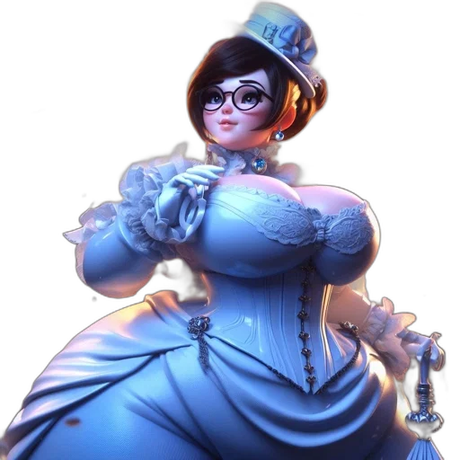 dress, staff, hat, weapon transparent PNG cut-out