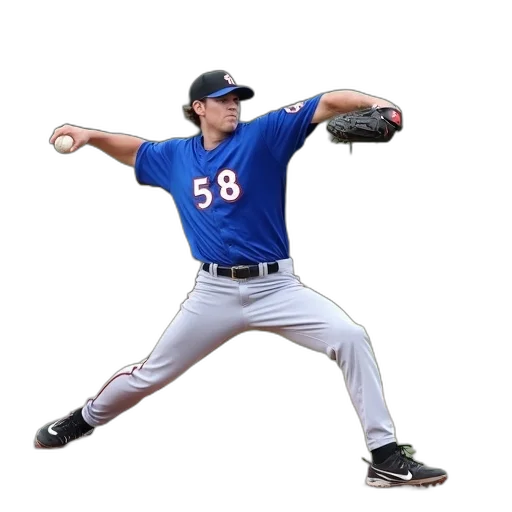 baseball, player, blue, uniform transparent PNG cut-out