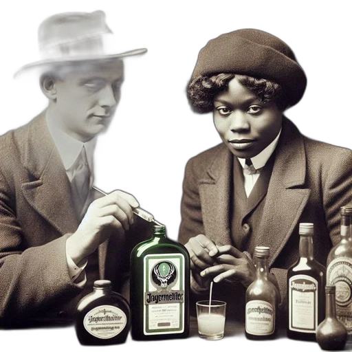bottle, two, individuals, early transparent PNG cut-out