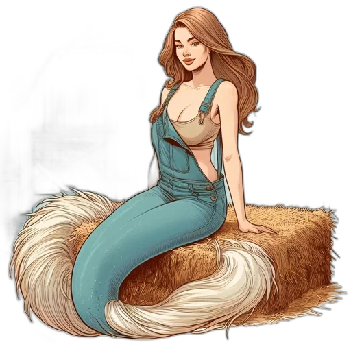 hair, dress, creature, animal transparent PNG cut-out