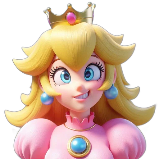 crown, face, dress, 3d render transparent PNG cut-out