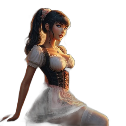 dress, fantasy art, concept art, photorealistic transparent PNG cut-out