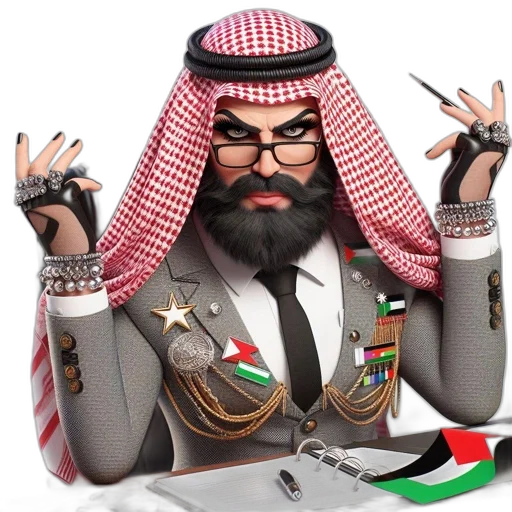 cartoon, middle, eastern, man transparent PNG cut-out