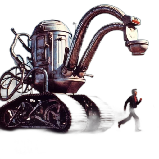 robot, car, weapon, staff transparent PNG cut-out