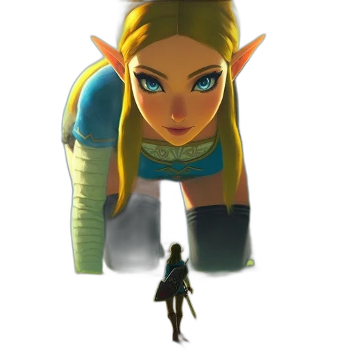 dress, face, creature, weapon transparent PNG cut-out