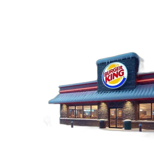 food, crown, building, 3d render transparent PNG cut-out