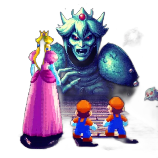 crown, creature, pixel art, concept art transparent PNG cut-out