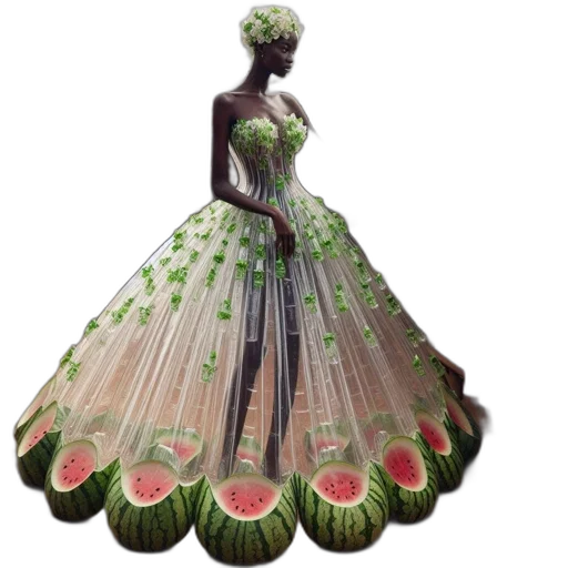 dress, concept art, 3d render, fantasy art transparent PNG cut-out