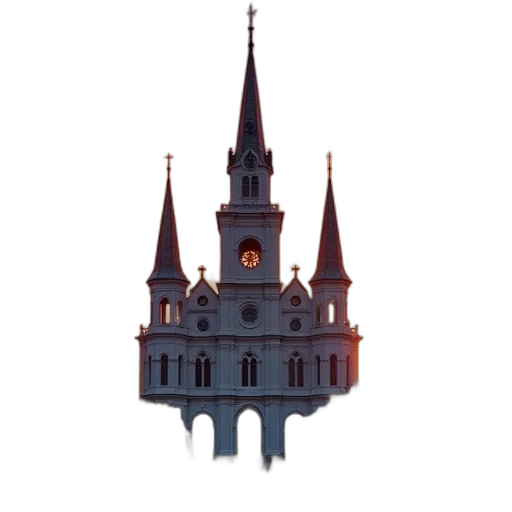 building, crown, hat, staff transparent PNG cut-out