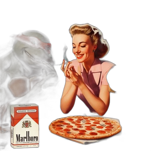 food, vaporwave, photorealistic, concept art transparent PNG cut-out