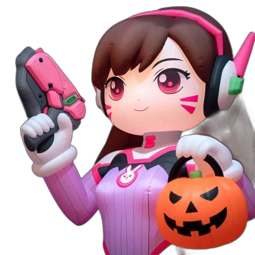 weapon, staff, robot, 3d render transparent PNG cut-out
