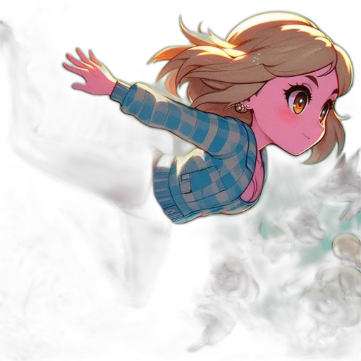 creature, concept art, anime, watercolor transparent PNG cut-out