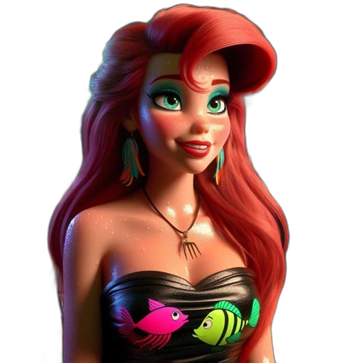 jewelry, dress, 3d render, cartoon transparent PNG cut-out