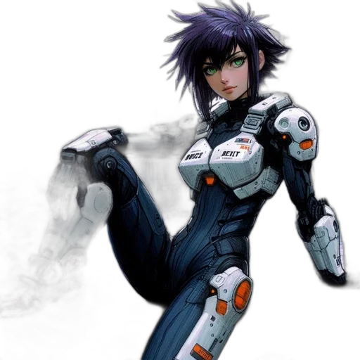 robot, concept art, comic book art, cyberpunk transparent PNG cut-out