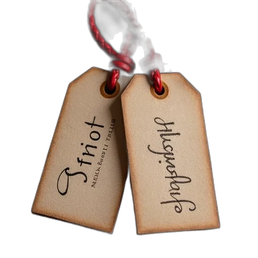 jewelry, 3d render, two, tags transparent PNG cut-out