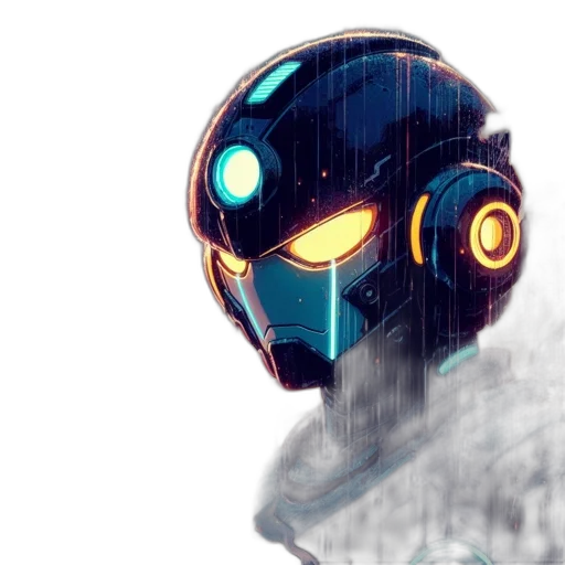 robot, mask, face, concept art transparent PNG cut-out