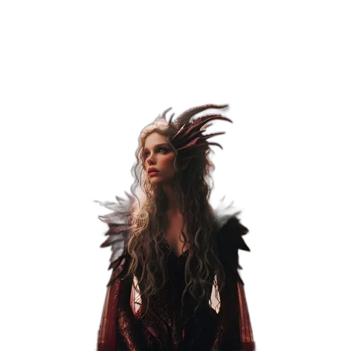 dragon, hair, creature, dress transparent PNG cut-out