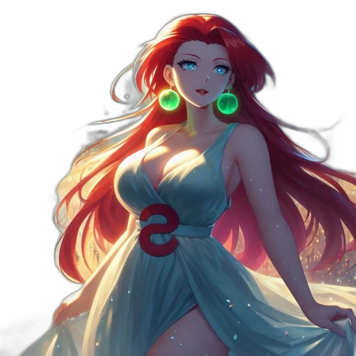 dress, jewelry, fantasy art, concept art transparent PNG cut-out