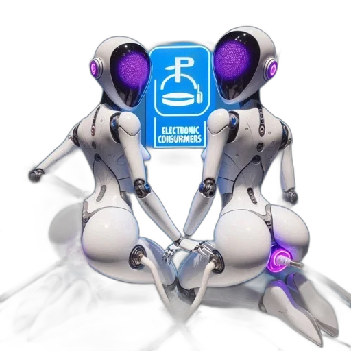 robot, concept art, cyberpunk, 3d render transparent PNG cut-out