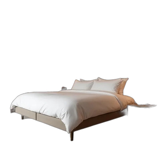 furniture, 3d render, earth tones, bed transparent PNG cut-out