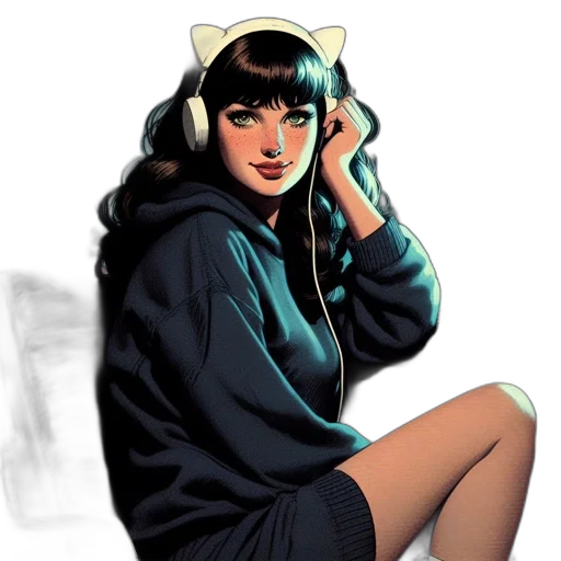 jacket, comic book art, concept art, cartoon transparent PNG cut-out