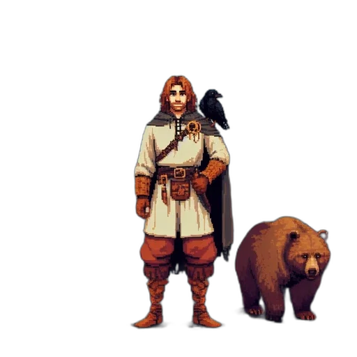 animal, creature, staff, pixel art transparent PNG cut-out