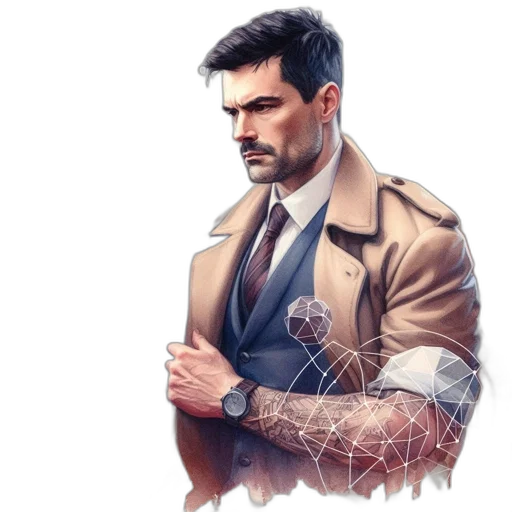 jacket, concept art, photorealistic, fantasy art transparent PNG cut-out