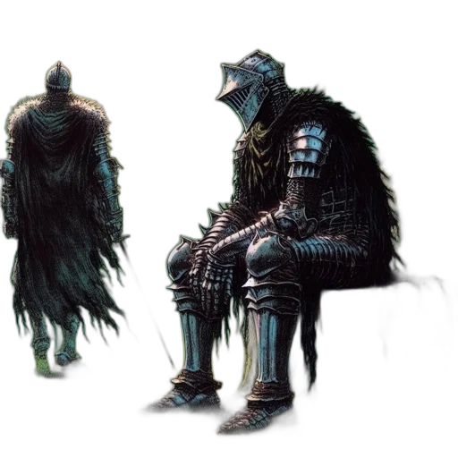 concept art, fantasy art, comic book art, dark transparent PNG cut-out