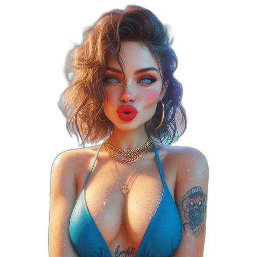 jewelry, dress, face, photorealistic transparent PNG cut-out