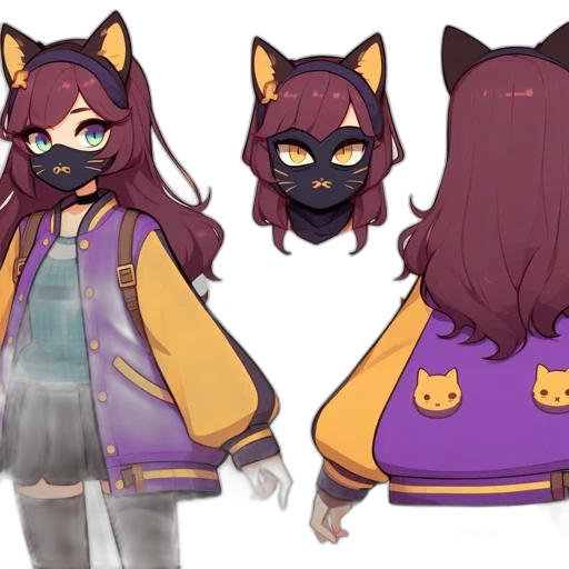 jacket, concept art, anime, 3d render transparent PNG cut-out
