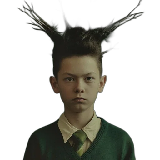 hair, crown, creature, dragon transparent PNG cut-out