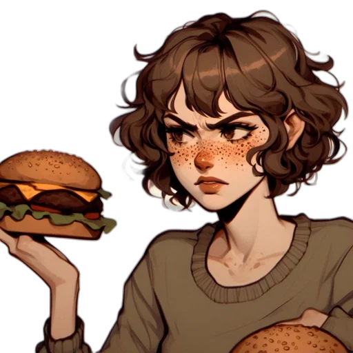 food, pixel art, concept art, watercolor transparent PNG cut-out