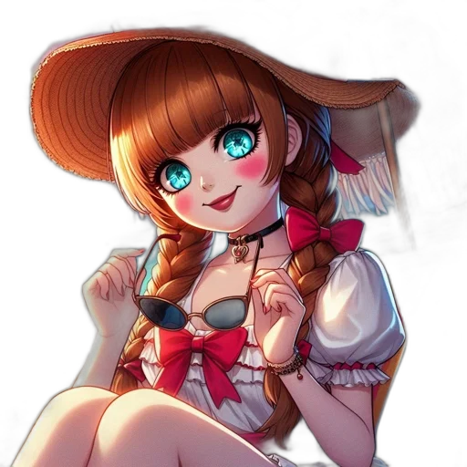 hat, dress, staff, weapon transparent PNG cut-out