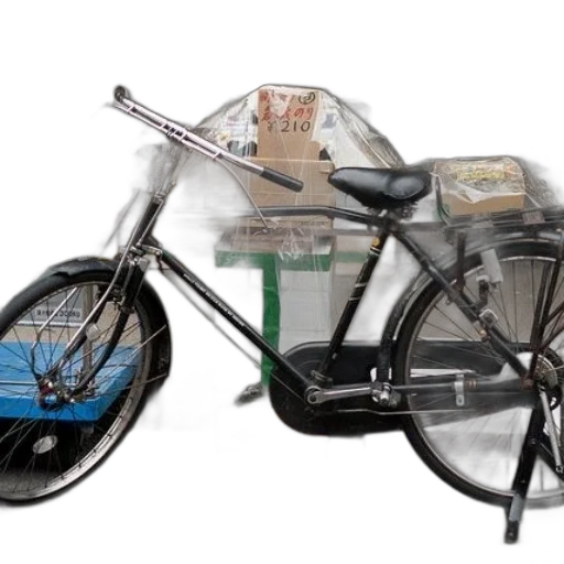 concept art, black, bicycle, blue transparent PNG cut-out